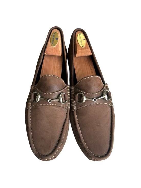Gucci Other - GUCCI Horsebit Driver Shoes Brown Suede Loafers